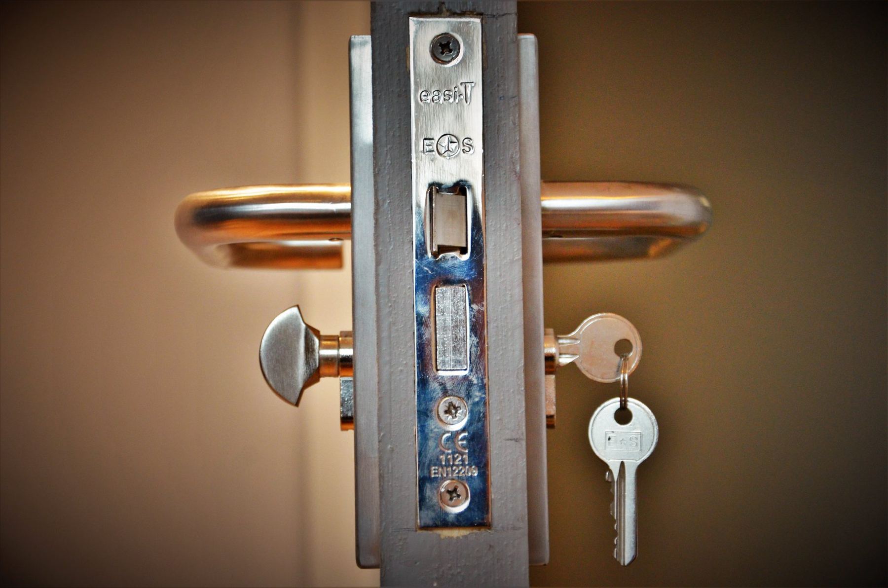 Door lock detail after refurbishment